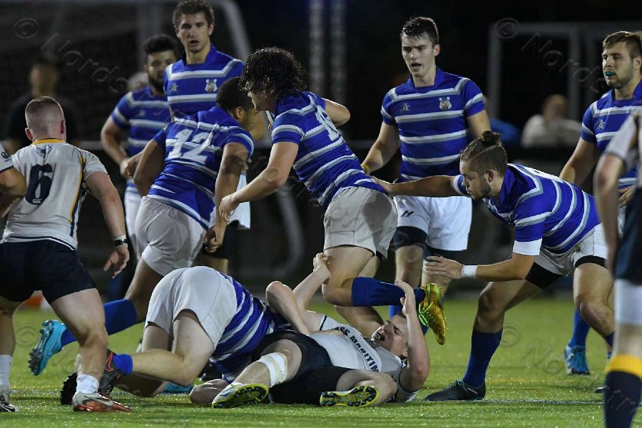 Wheaton Men\'s Rugby vs Mass Maritime.  Photo by Keith Nordstrom